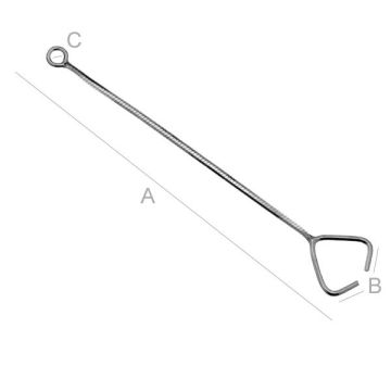 Przedłużka z zaciskanym haczykiem - EKCS*srebro AG 925*pokryte platyną (PT)