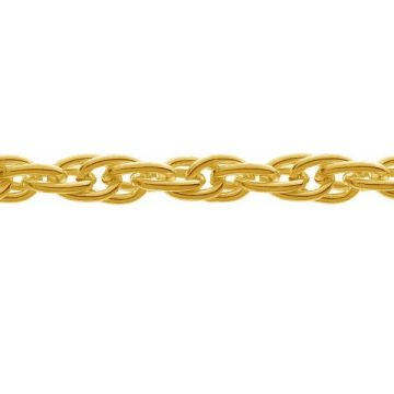 Chaine au metre maille d'ancrage*argent 925*24K - Plaque avec de l'or - 0,4 µm