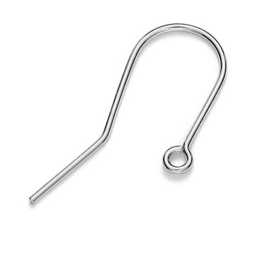 Earrings hooks - BO 1 0,8x12x25 mm*PT - Platinum Plated