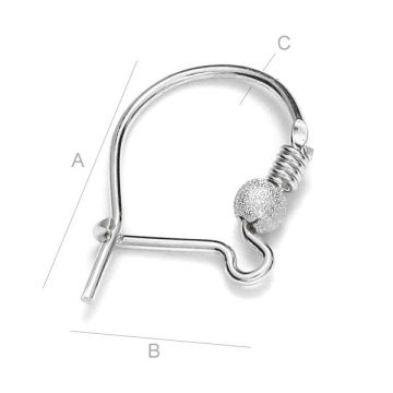 Ear wires with decorative ball - BZ 6