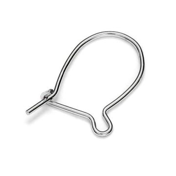 Closed ear wire*sterling silver 925*PT - Platinum Plated