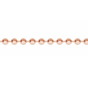 Bulk-Kette, Kugeln, Sterlingsilber 925, CPL 1,5 mm*18K – Rosévergoldet – 0,4 µm