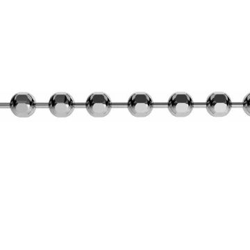 Bulk-Kugelkette, Diamantschliff*Sterlingsilber 925*PT – platiniert