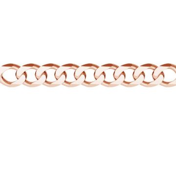 Kettenlänge - Pancerka-Typ* Silber AG 925* überzogen mit 18K Gold (Rosa) - 0,4 µm