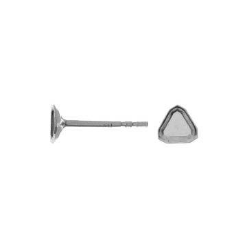 Stud earring - base for Swarovski*silver AG 925*platinum plated (PT)