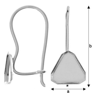 Closed hook - base for Swarovski* silver AG 925