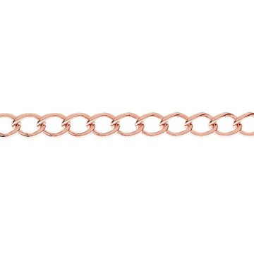 Rombo Bulk-Kette*Sterlingsilber 925*18K – Rosévergoldet – 0,4 µm