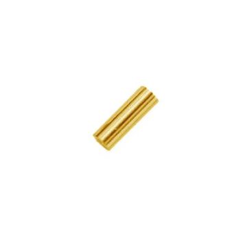 Tubo dritto*AG argento 925*placcato oro 24K (giallo) - 0,4 µm