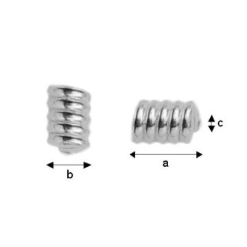 Ozdobná pružina - 5 otáčok*strieborná AG 925*RH pokovovaná (svetlé rhodium)