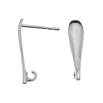 Hanging stud earring*silver AG 925*platinum plated (PT)