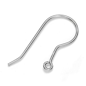 Open hook for hanging - straight*silver AG 925*platinum plated (PT)