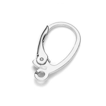 Ear wire leverback sterling silver - BA 18 10x18 mm