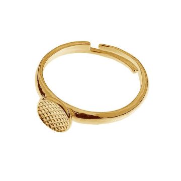 U-RING 004 G 2,5x7,5 mm*18K - Light Yellow Gold Plated - 0,4 µm