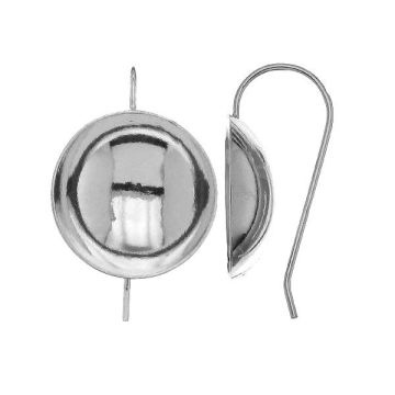 S-EARRING 001 18X18 BO*PT - Platinum Plated