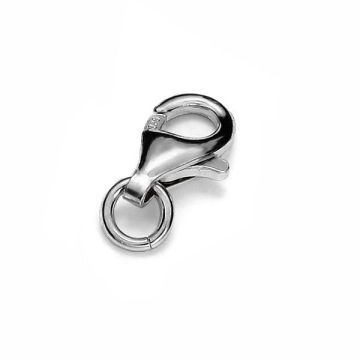 Chiusure grilletto con anellino, argento sterling 925, CHP SET 8 mm*PT - Platino placcato