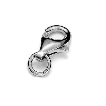 Chiusure con anellino, argento sterling 925, SET CHP 9 mm*PT - Platino placcato