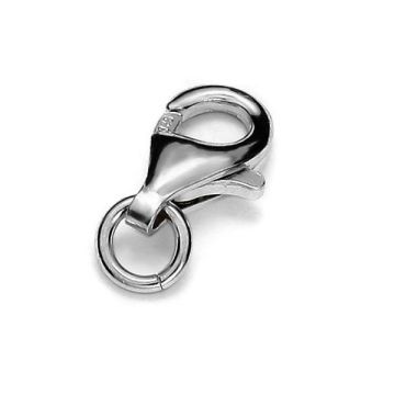 Chiusure con anellino, argento sterling 925, CHP SET 11 mm*RH - Rodiato bianco