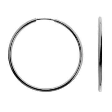 Hoop earrings KL-03 1,2x22 mm*PT - Platinum Plated