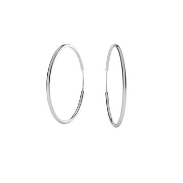 Round hoop earrings 2,2 cm KL-130*PT - Platinum Plated