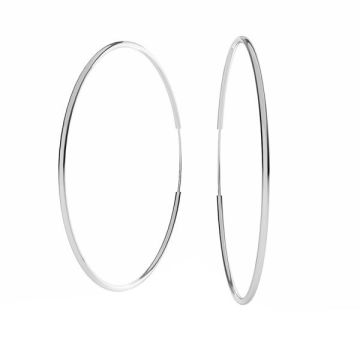 Round hoop earrings 7,0 cm KL-180 1,8x67 mm