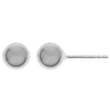 Ball earring 7mm, sterling silver 925, KLSG KL-307 7x11 mm