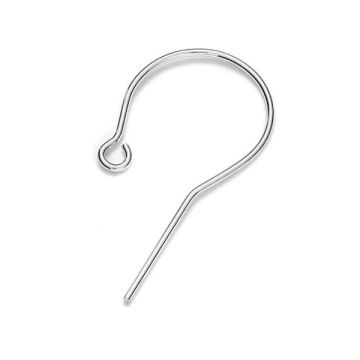 Silver open ear wire with loop - BO 40 0,7x13x25 mm