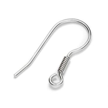 Open ear wire sterling silver 925