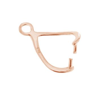 Cauzione per cristalli, argento sterling 925, KRP 48 2,2x17 mm*18K - Placcato oro rosa - 0,4 µm