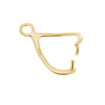 Cauzione per cristalli, argento sterling 925, KRP 48 2,2x17 mm*18K - Placcato oro giallo chiaro - 0,4 µm