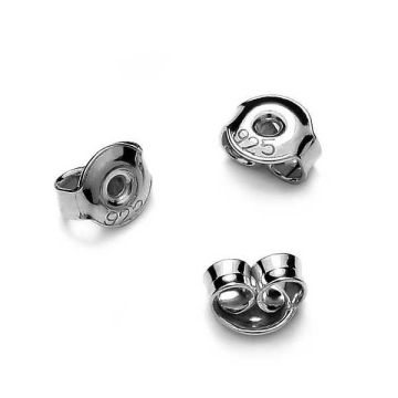 Zapínanie na náušnice - typ baránok*strieborné AG 925*RH pokovené (svetlé rhodium)