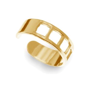 Knuckle ring / Toe ring Ver. 1*18K - Light Yellow Gold Plated - 0,4 µm