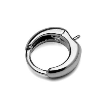 BZO 6 14x15,6 mm, Hoop leverback, sterling silver 925*PT - Platinum Plated