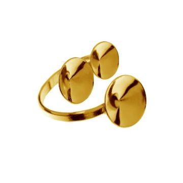 Ring setting for Rivoli - T-RING OKSV 1122 10x12x14 mm*24K - Gold Plated - 0,4 µm