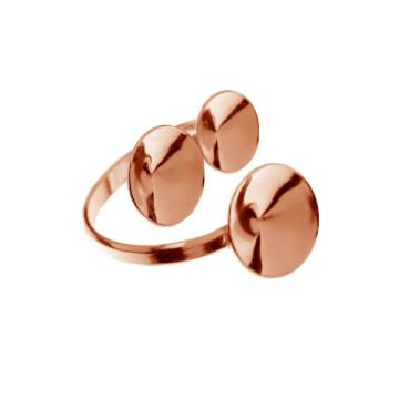 Ring setting for Rivoli - T-RING OKSV 1122 10x12x14 mm*18K - Rose Gold Plated - 0,4 µm