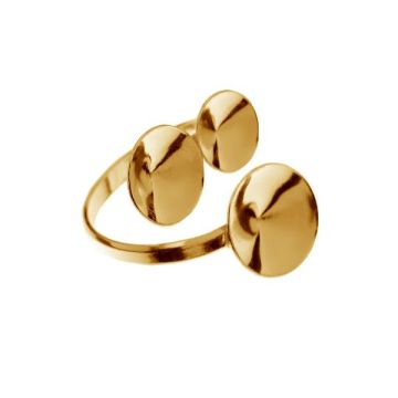 Ring setting for Rivoli - T-RING OKSV 1122 10x12x14 mm*18K - Light Yellow Gold Plated - 0,4 µm