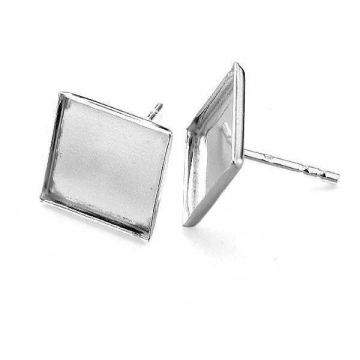 Base for earrings Swarovski 2493 - KKSV 2493 10MM KLSG*PT - Platinum Plated