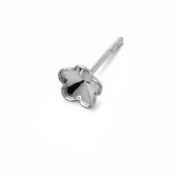 Sterling silver post setting - FKSV 4744 6 MM KLSG*PT - Platinum Plated