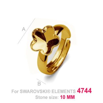 FKSV 4744 10MM PI UNIVERSAL*18K - Light Yellow Gold Plated - 0,4 µm