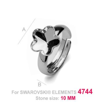 FKSV 4744 10MM PI UNIVERSAL*RH - White Rhodium Plated