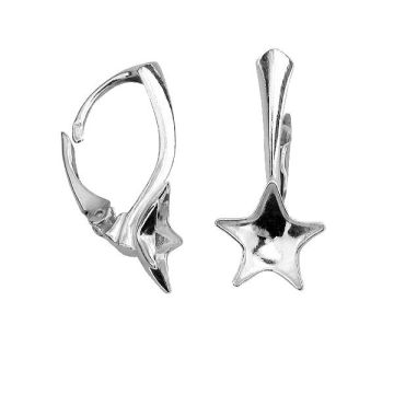 Base for earrings 4745 (star) - BA SKSV 4745 10 mm (4745 MM 10)*PT - Platinum Plated