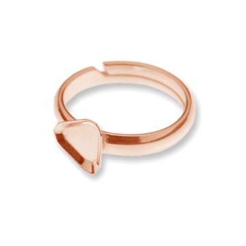 Ring Swarovski Cube base PPC 8 (4841 MM 8,0) PI UNIVERSAL*18K - Rose Gold Plated - 0,4 µm