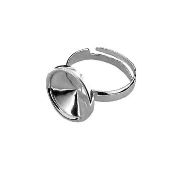 Ring setting for Rivoli - U-RING OKSV 1122 ver.2 12 mm (1122 MM 12)*RH - White Rhodium Plated