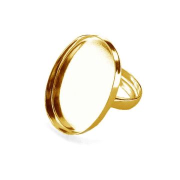 Base for rings Maric Glos - U-RING FMG 18x25 mm*24K - Gold Plated - 0,4 µm