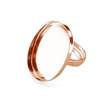 Base for rings Maric Glos - U-RING FMG 18x25 mm*18K - Rose Gold Plated - 0,4 µm