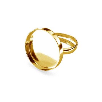 Round ring resin base, sterling silver 925, U-RING FMG-R 2,8x18 mm*24K - Gold Plated - 0,4 µm