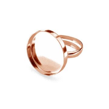 Round ring resin base, sterling silver 925, U-RING FMG-R 2,8x18 mm*18K - Rose Gold Plated - 0,4 µm