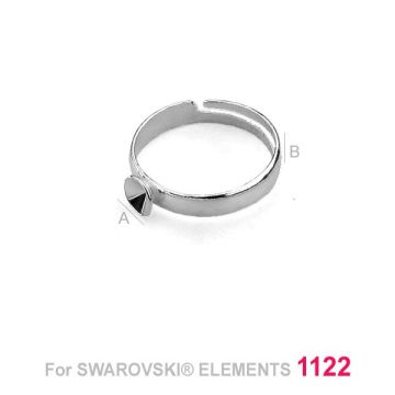 Ring base for Swarovski Rivoli 5mm, silver 925, OKSV 1122 SS 24 S-RING UNIVERSAL