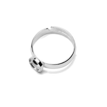 Ring - universal size, resin base, sterling silver 925, U-RING FMG-R 1,75x6 mm