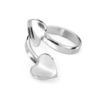 Base for rings Swarovski Hearts - D-RING HKSV 2808 10 mm x2 (2808 MM 10)