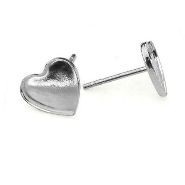 Base for earrings Swarovski heart 2808 - KLSG HKSV 2808 10 mm (2808 MM 10)